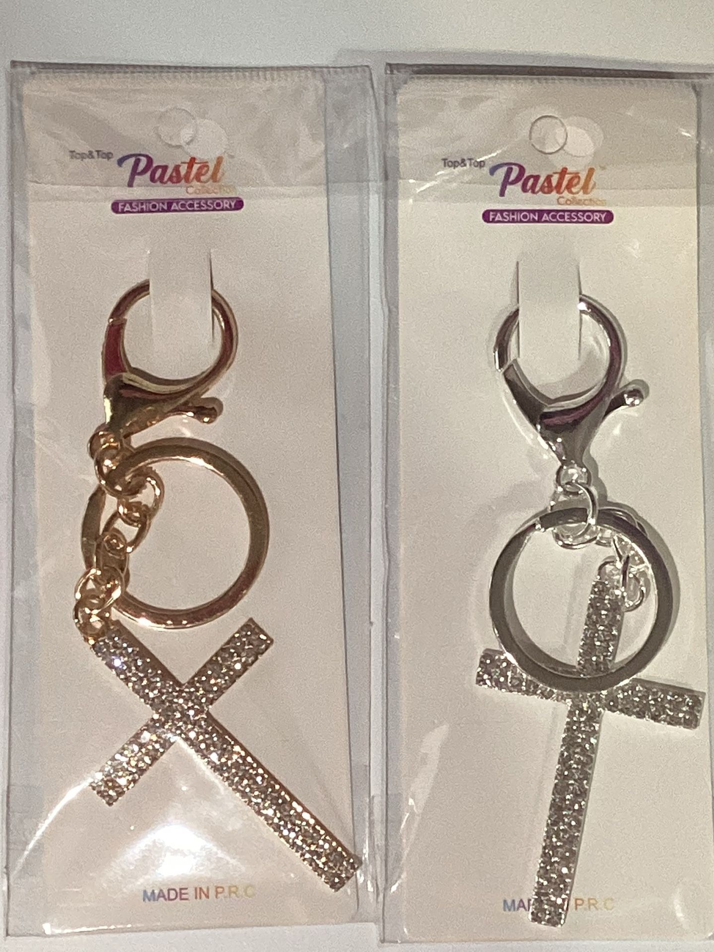 Beautiful Diamond Cross Keychain