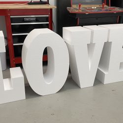 3D Foam letters “LOVE”