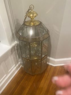 Vintage Brass Candelabra/ Large Vintage Chandelier