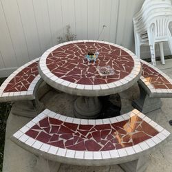 Solid Concrete Table