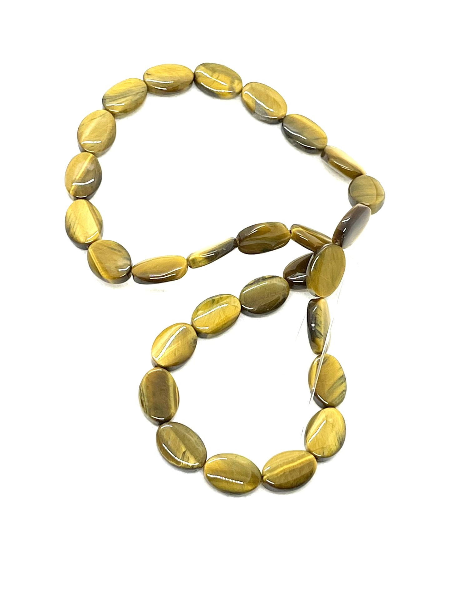 Strand Of Oval Tiger Eye Beads