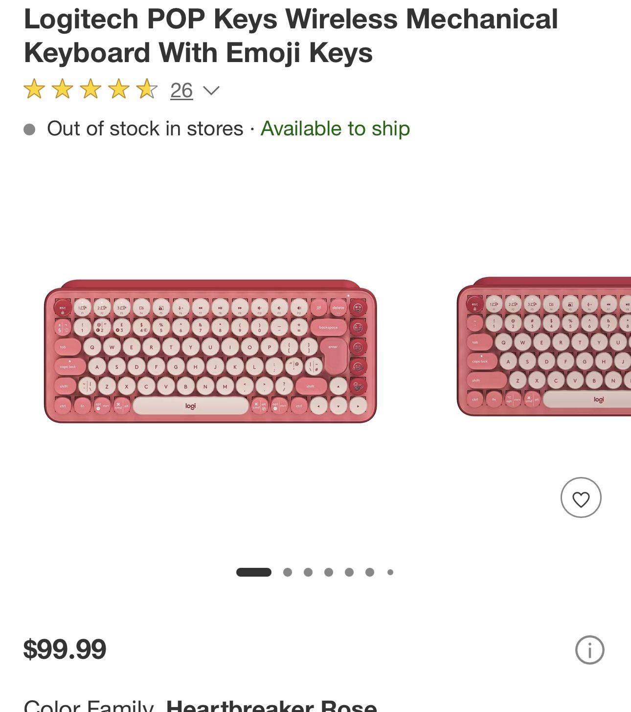 Logitech POP Keys Wireless KeyBoard