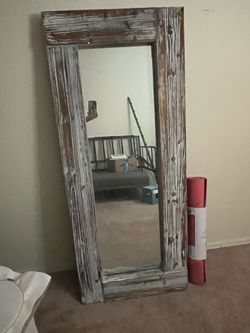 Vintage Wood Framed Dressing/Floor Mirror