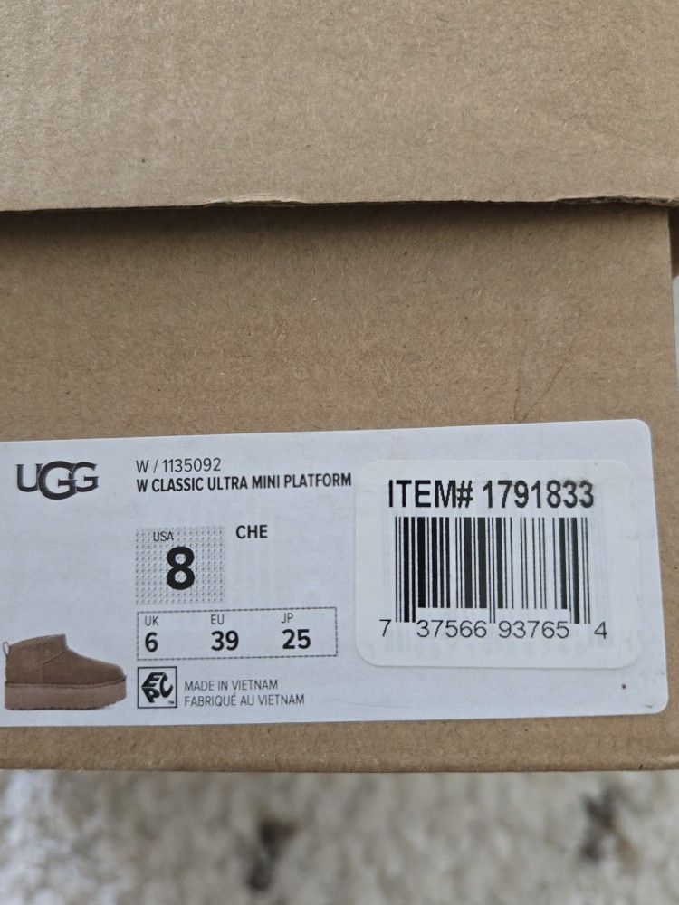 New Size 8 Ultra Mini Plarform UGGS