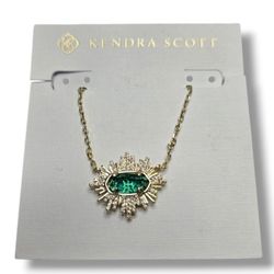 Kendra Scott Grayson Sunburst Frame Short Pendant Necklace 
