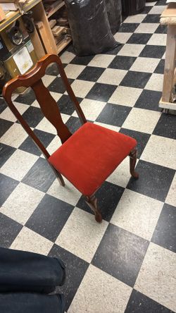 3 Red Fabric Chair 