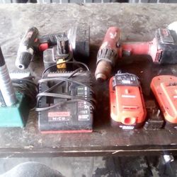 Power Drills, Chargers, Batteries 