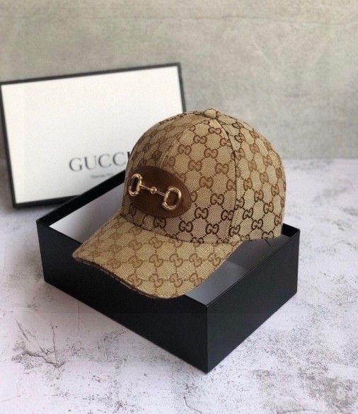 GUCCI ORIGINAL HORSEBIT GG MONOGRAM BASEBALL CAP