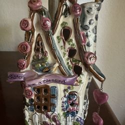 Porcelain Multi Colored Candle House