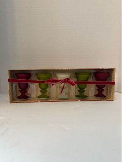 Pier 1 Frosted Candle Gift Set / Set de Velas de Vidrio Esmerilado