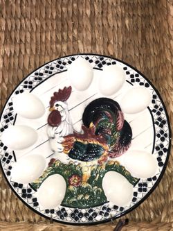 Ceramic Deviled Egg Plate 