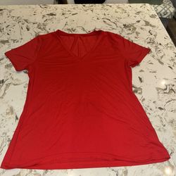 V-Neck Short Sleeve Shirt (stretchy)