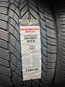 Vogue 265/35R22 102V XL Whitewall Grand Touring Tire