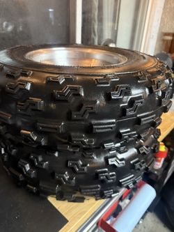 SS Stamp series front Wheels 4x144 With Brand New Dunlop Tires 