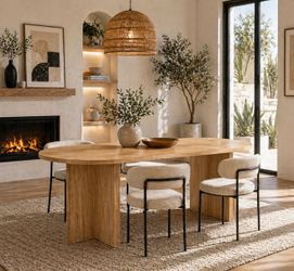 modern dining table — brand new, ✨ Sleek oval design (super aesthetic)