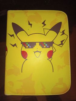 Binder, with random fake, bad condition, and good pokemon cards