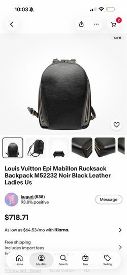 Louis Vuitton Black backpack