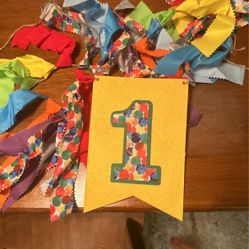 One Highchair Banner, 1st Birthday