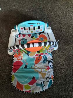 Baby boy swing, bouncer and tummy time
