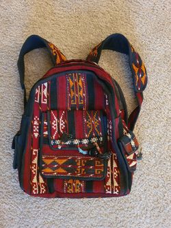 New! Hand made. Carpet weaving backpack .