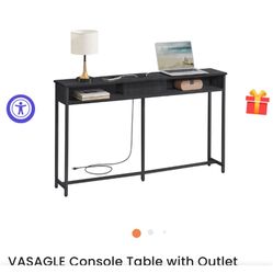 Vasagle Console Table With Outlet