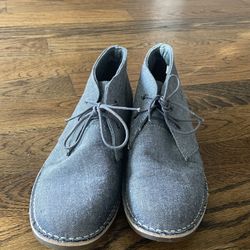 Hawkings McGill Men’s Faux Suede Dark Gray Tie Casual Dress Shoes Size 10