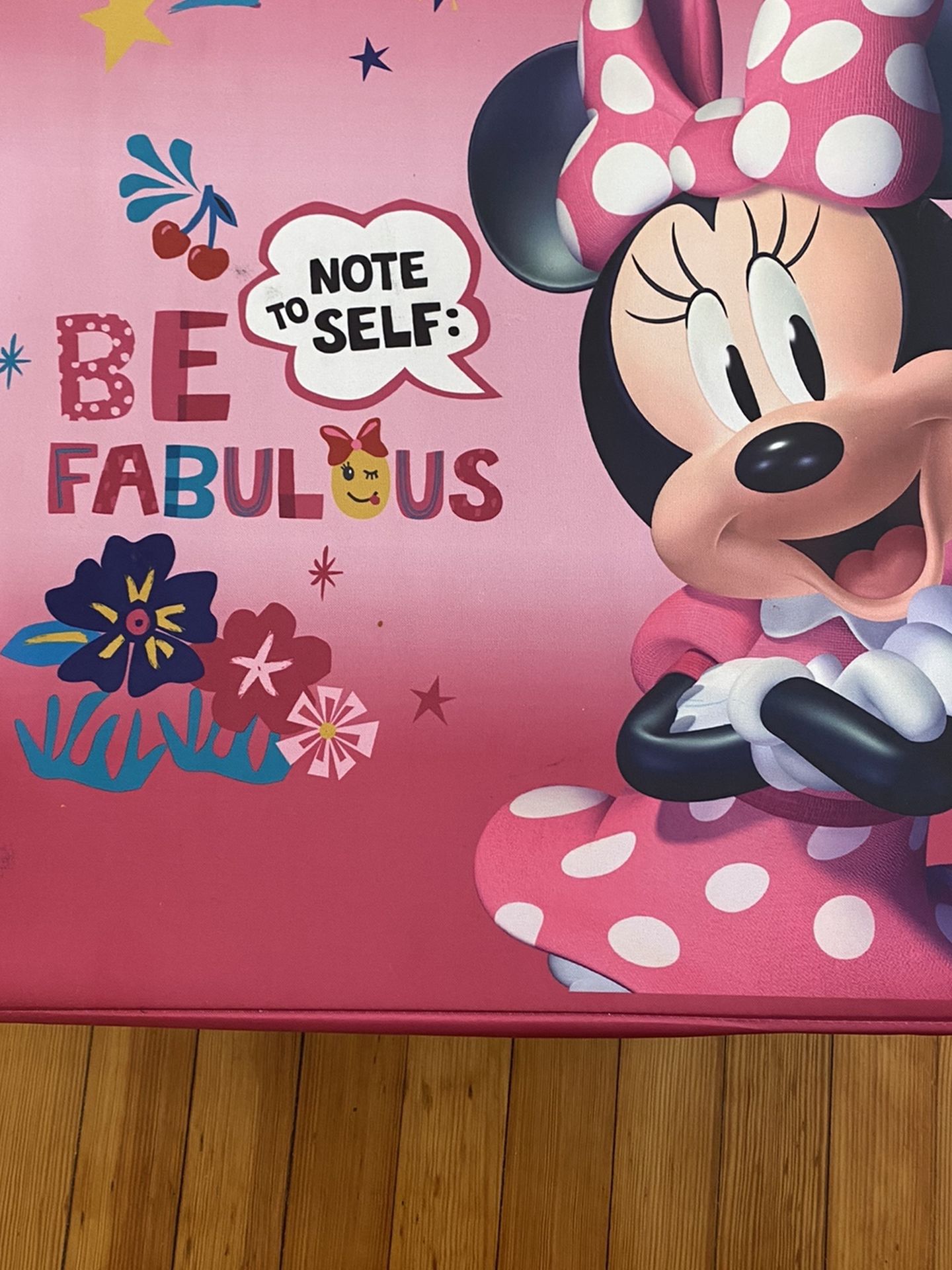 Kids Minnie Mouse Table And Storage Chairs