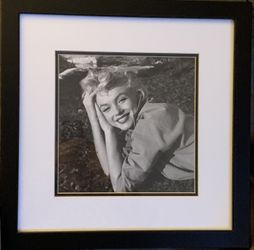 Marilyn Monroe Framed and Double Matted Art Print by Baron Nahum 18 X 18