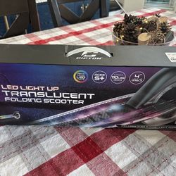 Small Led Translucent Folding Scooter New