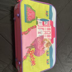 Vintage 1991 BARBIE Mattel Doll Case Suitcase Dreamhouse Carry On Girls