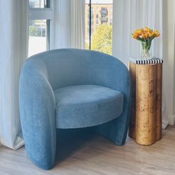 Blue Barrel Accent Chair 🩵