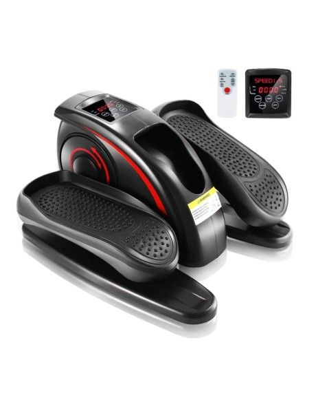 Under Desk Elliptical Machine, Electric Seated Pedal Exerciser, Mini Elliptical Machines for Seniors, LCD Display Monitor, Remote Control, Leg Exercis