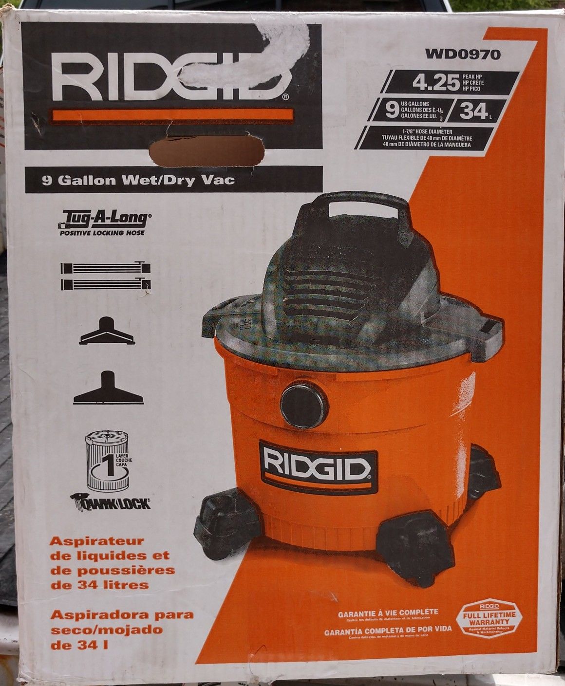 (SL)(1500)(bb)Ridgid WD 0970 Wet/Dry Vac