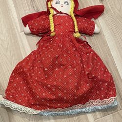 Little Red Riding Hood Topsy Turvy Doll Big Bad Wolf Grandma Vintage