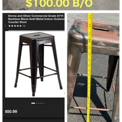 Stools Metal Rustic X4