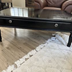Black Coffee Table Set with Console Table 