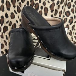 Frye Clara Campus Clogs Leather Size 6