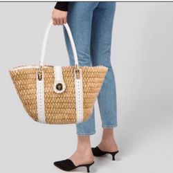 Michael Kors Straw Tote Bag