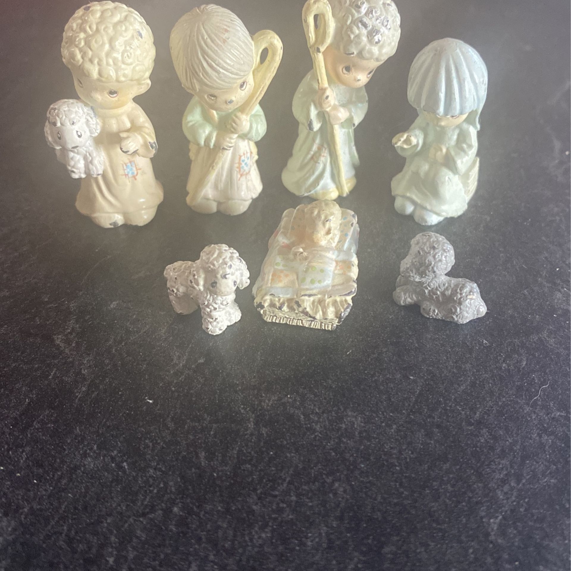 Vibtage 1989 butcher precious moments metal nativity scene
