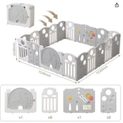 Baby Play Yard (Playpen) with Play Mat