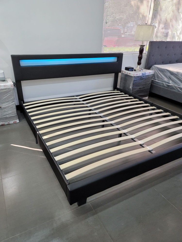 KING platform bed frame come NEW IN BOX, mattress sold separately