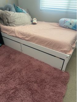 Twin Bed Frame with Drawers