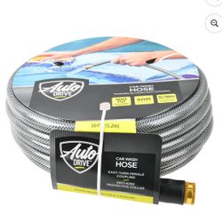 Water Hose 50ft Auto Drive Heavy Duty Weather Proof 50 Foot PVC Car Wash Hose, #(contact info removed)66