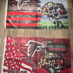 Used Falcons Flags Size 3ftx5ft