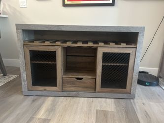 Bar cart from Trent Austin Design Jamila Wood Bar Cart