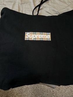Supreme Burberry box logo hooded sweatshirt