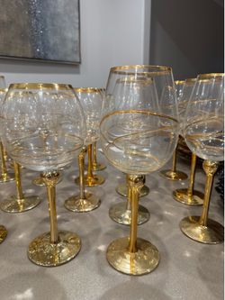 Z gallerie 12 champagne flutes, 12 wine glasses, 11 tall wine glasses