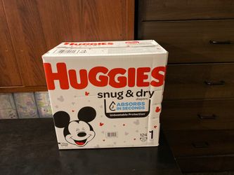 Huggies Snug & Dry Mega Box (Choose Size 1) brand new