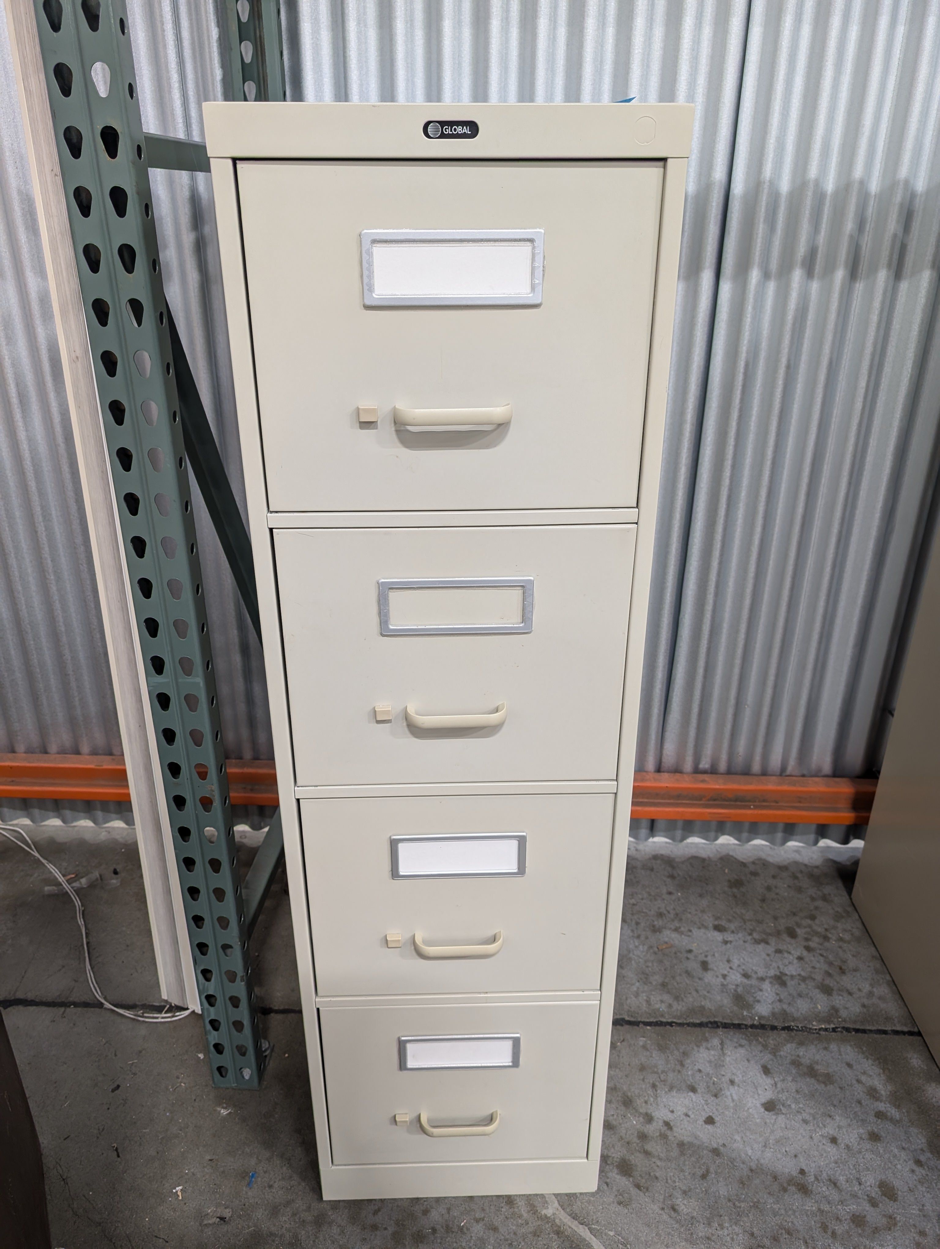 Warehouse Sale: GLOBAL Sturdy 4-Drawer Metal Filing Cabinet