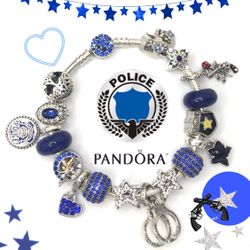 Authentic Pandora Bracelet With Mix 925 Charms ‘police & protector’ design